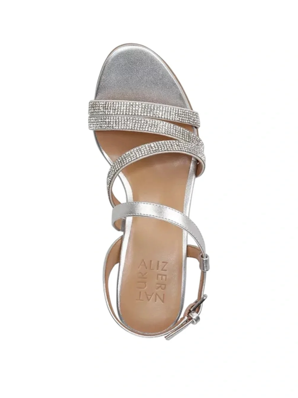 Naturalizer Bridget4 Rhinestone Strappy Sandal Wedding Formal Comfort Block Heel